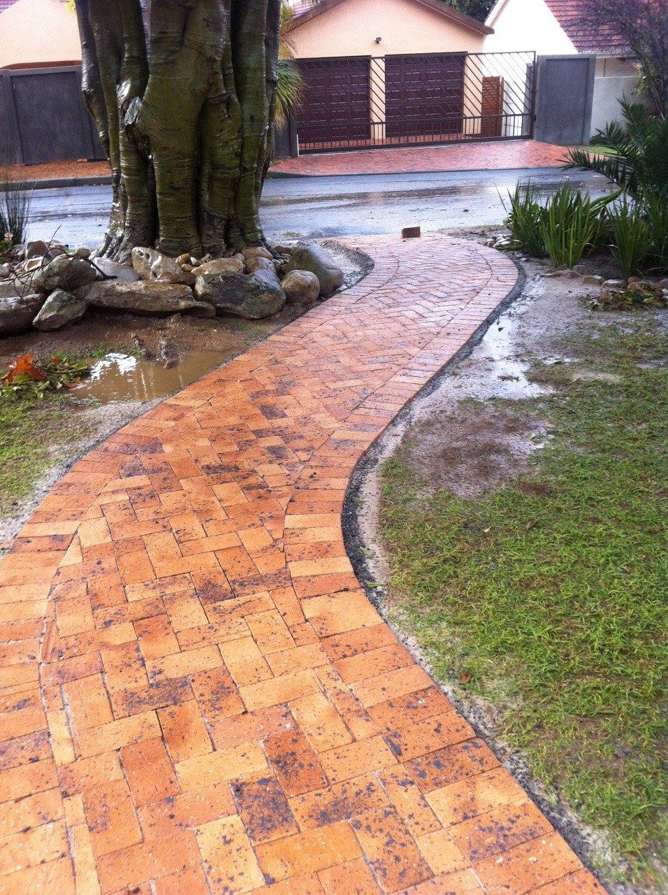 Block paved driveway